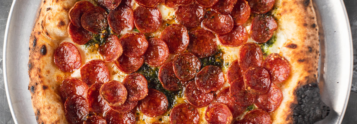 Pepperoni &amp; Pistachio Pesto Pizza Recipe | Gozney
 &ndash; Gozney