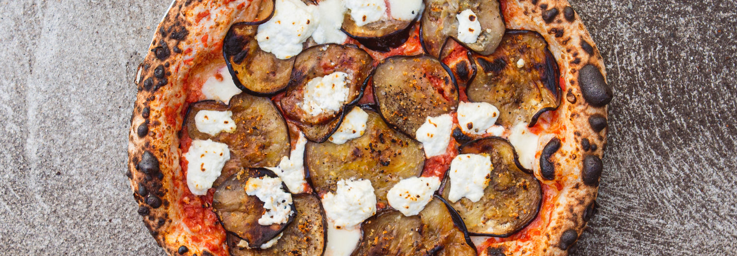 Melanzane Pizza recipe poster image