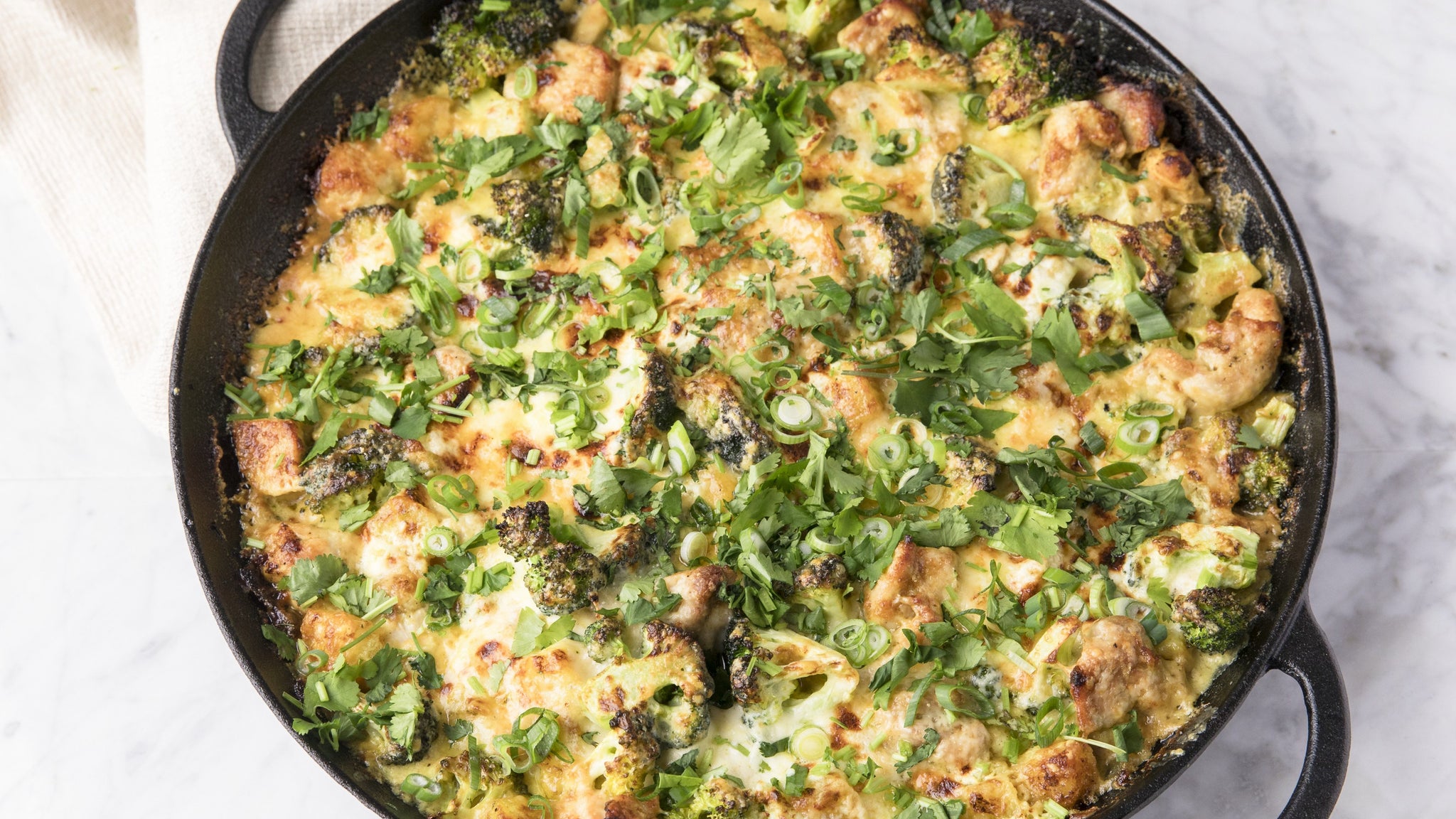 Broccoli, Chicken, Cheddar and Curry Casserole