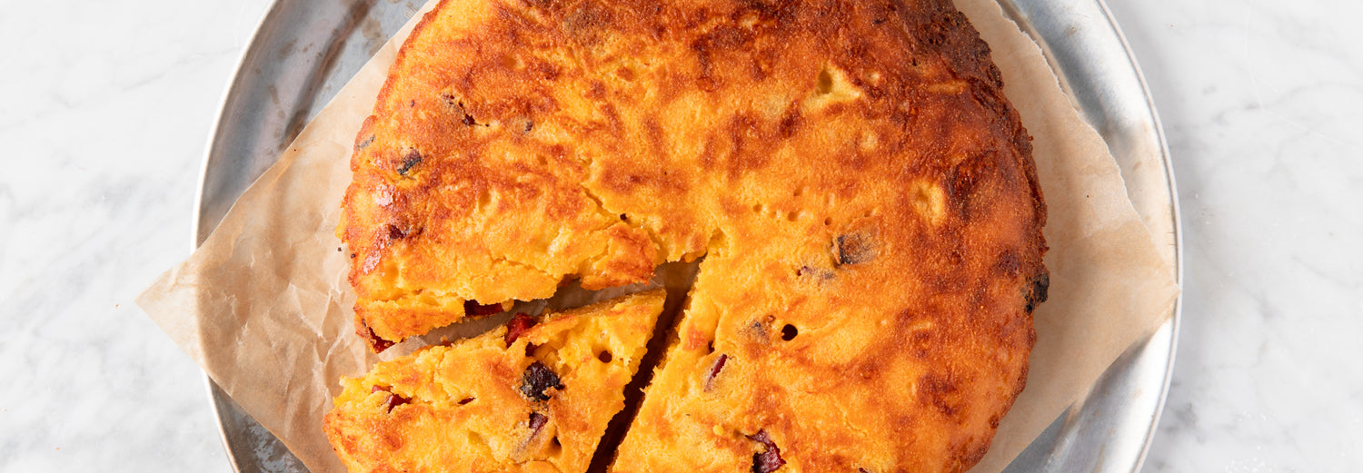 Cornbread with Chorizo & Manchego - Roccbox recipe poster image