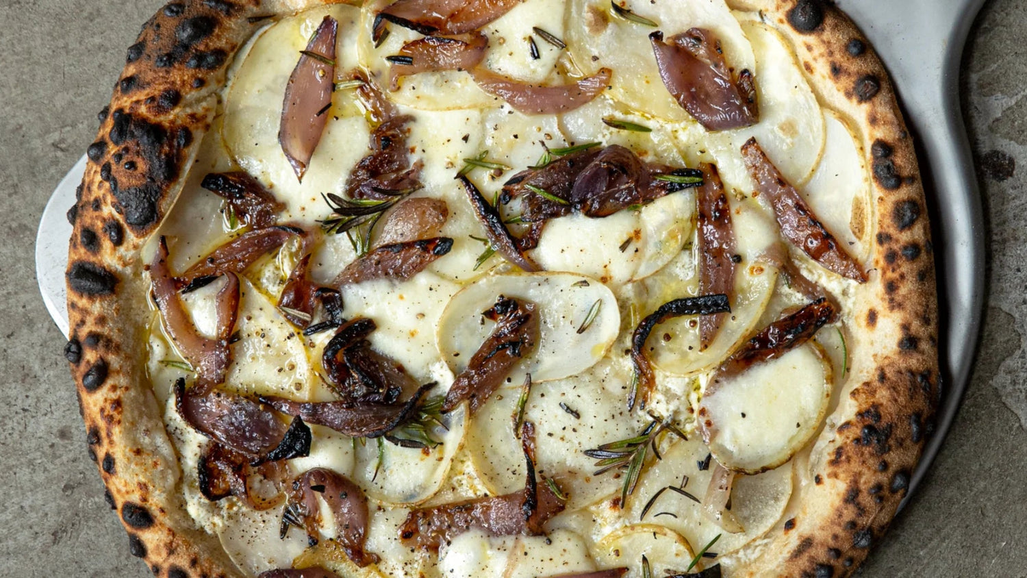 Potato & Onion Pizza recipe poster image